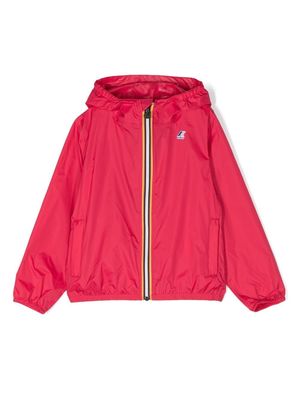 K Way Kids Le Vrai hooded zip jacket - Red