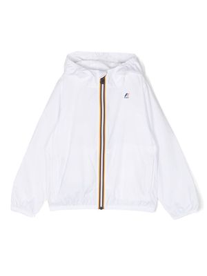 K Way Kids Le Vrai hooded zip jacket - White