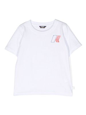 K Way Kids logo-print short sleeves T-shirt - White