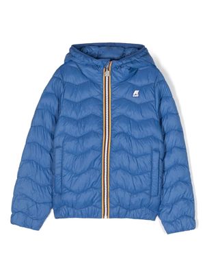 K Way Kids padded zip-up jacket - Blue