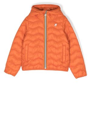 K Way Kids padded zip-up jacket - Orange
