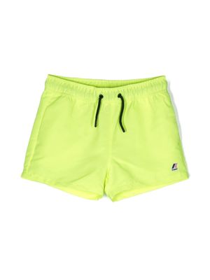 K Way Kids plaid swimwear shorts - Yellow