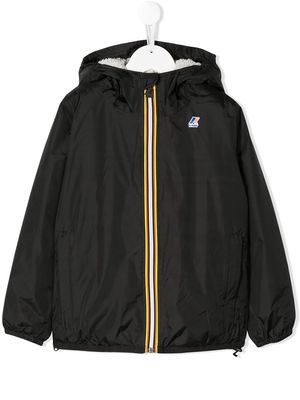 K Way Kids zipped hooded jacket - Black