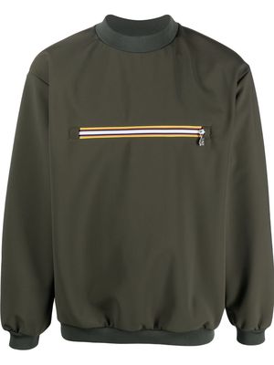 K-Way R&D front zip-pocket sweatshirt - Green