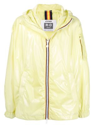 K-Way R&D zipped hooded jacket - Yellow