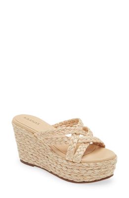 Kaanas Guadalupe Espadrille Wedge Sandal in Natural