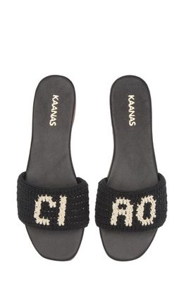 Kaanas Serin Ciao Crochet Sandal in Black