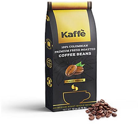 Kaffe 12oz of 100% Arabica Premium Medium Roast Coffee Beans