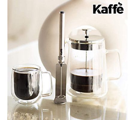 Kaffe Handheld Stainless Steel Milk Frother Whi sk with Stand