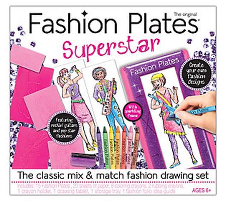 Kahootz Fashion Plates Super Star Drawing Set