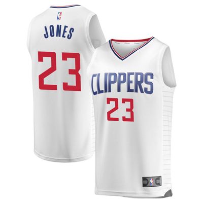 Kai Jones Men's Fanatics Branded White LA Clippers Fast Break Custom Replica Jersey - Association Edition