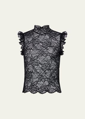 Kaila Lace Mock-Neck Top