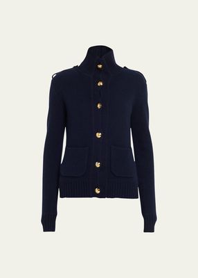Kala High-Neck Wool-Cashmere Jacket