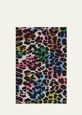 Kaleidoscope Leopard Hand-Knotted Rug, 6' x 9'