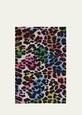 Kaleidoscope Leopard Hand-Knotted Rug, 8' x 10'