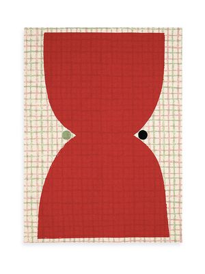 Kalendi & Losange 2-Piece Kitchen Towel Set - Cotton Red