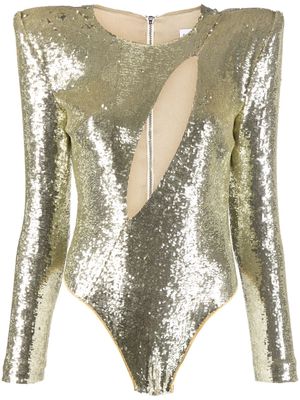 Kalmanovich cut-out sequin body - Gold