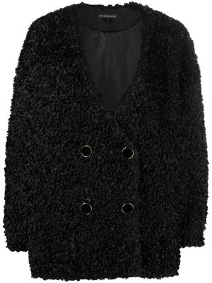 Kalmanovich textured double-breasted puffer jacket - Black
