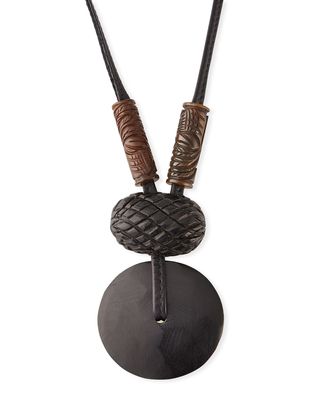Kamagong Disc with Pineapple Pendant