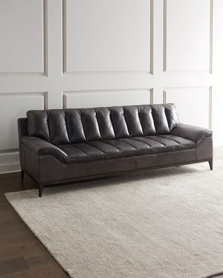 Kane Channel Tufted Leather Sofa
