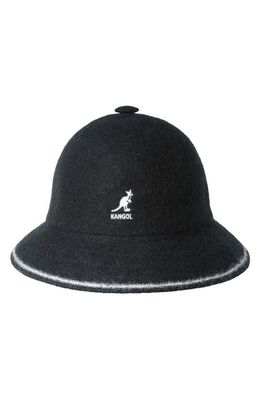 Kangol Cloche Hat in Black/Off White