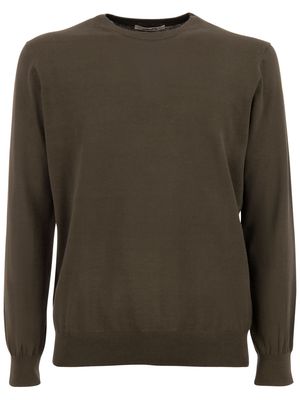 Kangra Brown Cotton Ribbed Sweater