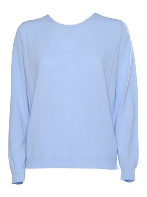 Kangra Light Blue Ribbed Cotton Sweater