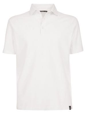 Kangra White Cotton Polo Shirt