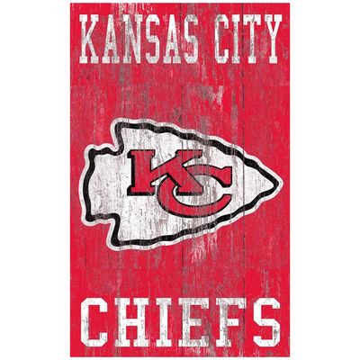 Kansas City Chiefs 11'' x 19'' Heritage Distressed Logo Sign