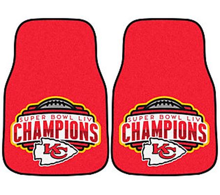 Kansas City Chiefs Super Bowl LIV Champs Carpet Car Mat Set