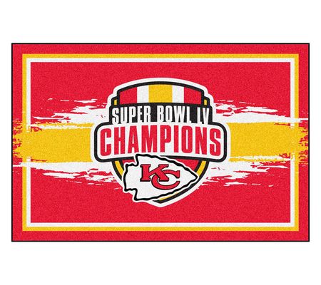 Kansas City Chiefs Super Bowl LV 5' x 8' Plush rea Rug