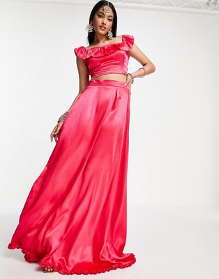 Kanya London maxi skirt in fuchsia pink - part of a set
