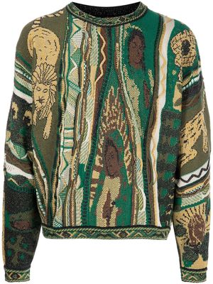Kapital abstract-patterned lurex jumper - Multicolour