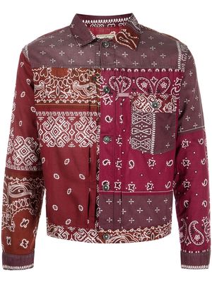 Kapital Bandana-print patchwork shirt - Multicolour