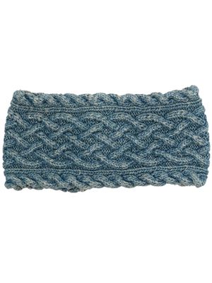 Kapital cable-knit button headband - Blue