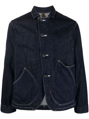 Kapital contrast-stitching button-up denim jacket - Blue