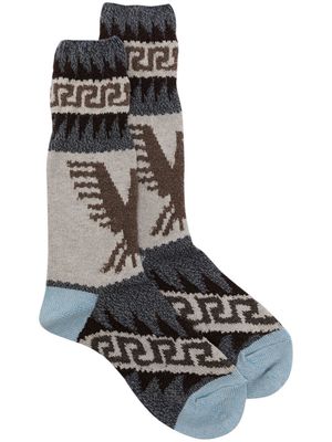 Kapital Cowichan ankle socks - Blue