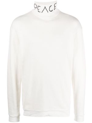 Kapital embroidered-motif cotton jumper - White