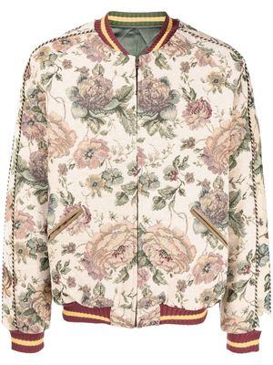 Kapital floral-jacquard bomber jacket - Brown