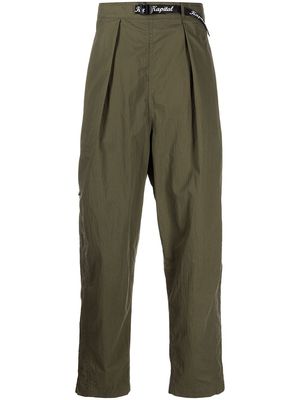 Kapital Ripstop side button fastening trousers - Green