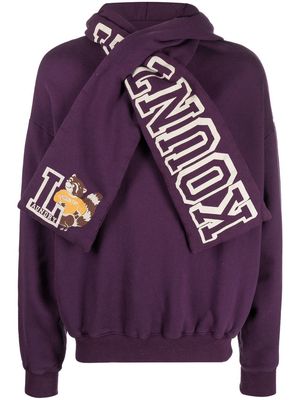 Kapital scarf-detail long-sleeved sweatshirt - Purple