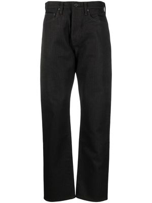 Kapital straight-cut textured trousers - Black