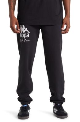 KAPPA Authentic Colt Graphic Joggers in Jet-Black
