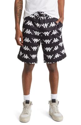 KAPPA Authentic Cordae Mesh Athletic Shorts in Black Jet