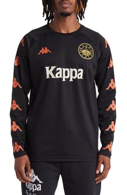 KAPPA Authentic Frederick Long Sleeve Graphic T-Shirt in Black Jet