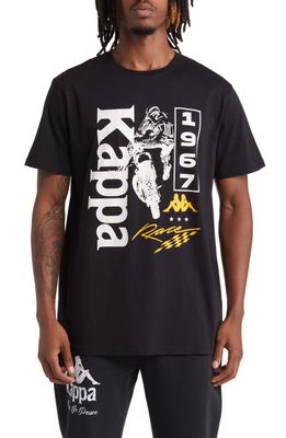 KAPPA Authentic Mateo Graphic T-Shirt in Jet-Black