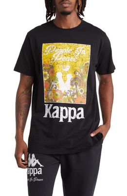 KAPPA Authentic Ryder Graphic T-Shirt in Jet-Black