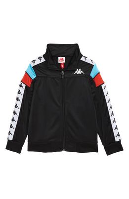Kappa Banda Merez Slim Track Jacket in Black-White-Turq-Red