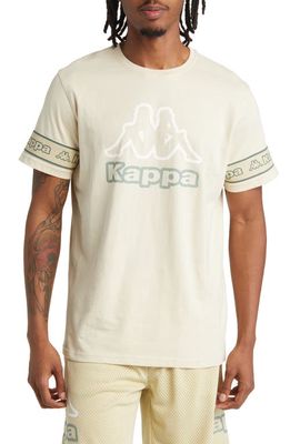 KAPPA Cotton Graphic T-Shirt in Beige Light