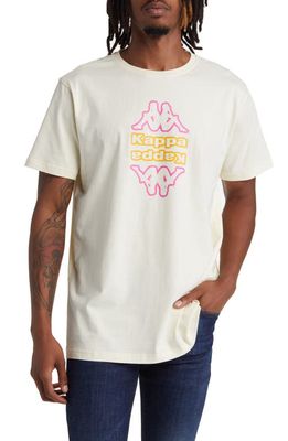 KAPPA Isten Logo Graphic T-Shirt in Beige Baby
